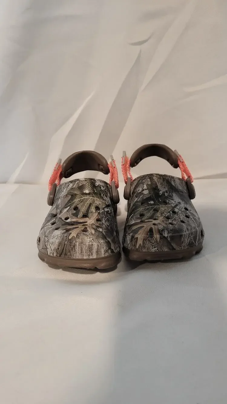 Crocs Kids Realtree Camo Clogs Size C5 Hunting Outdoor Slip On Very Good
